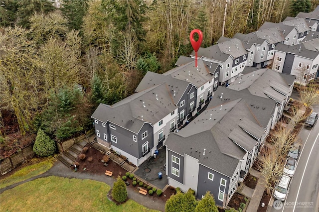 aerial view featuring a residential view