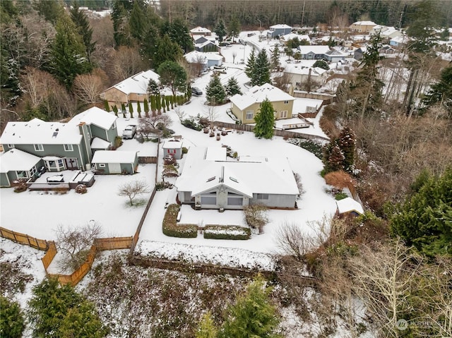 912 Bell Dr, Cosmopolis, WA 98537 - snowy aerial view with a residential view