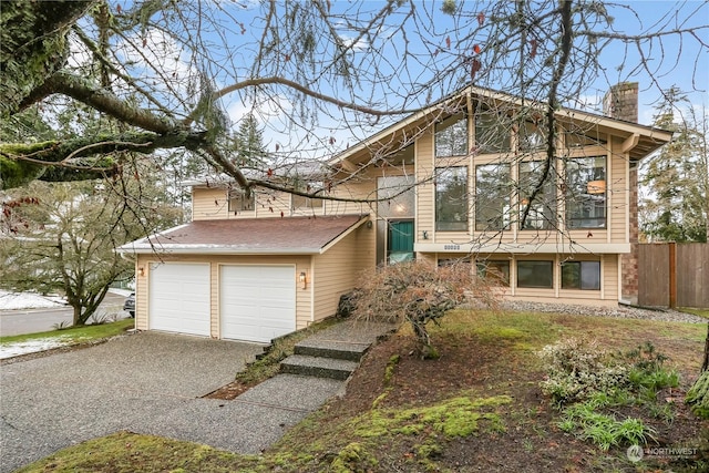 view of front of home featuring a garage