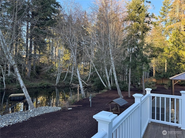 view of yard with a gazebo