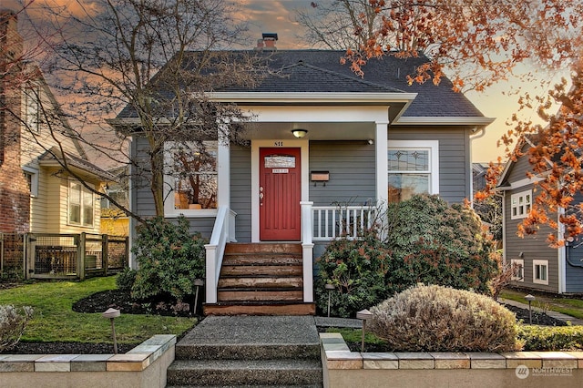 view of bungalow-style house