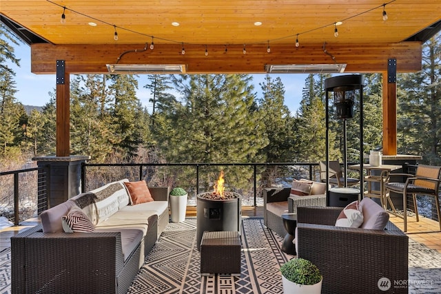 view of patio featuring an outdoor living space