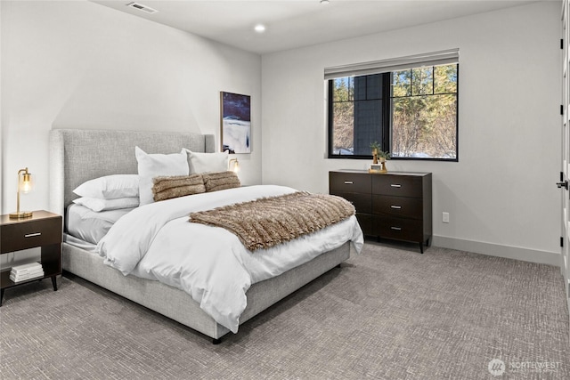 view of carpeted bedroom