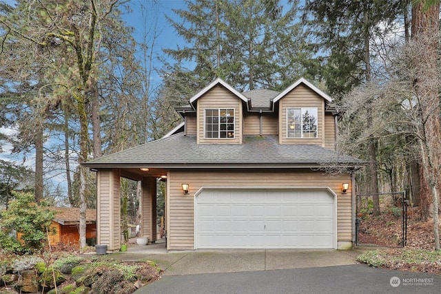 296 NW Jewett Ln, White Salmon, WA 98672 - view of front of home featuring a garage