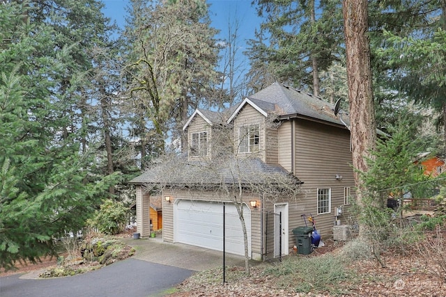 view of home's exterior featuring a garage