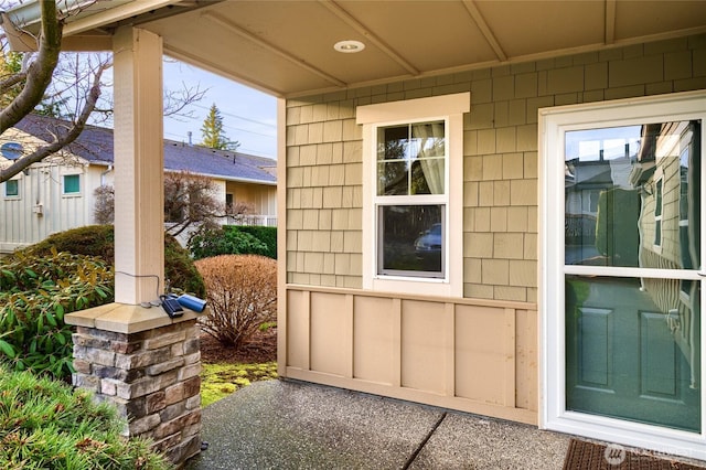 view of doorway to property