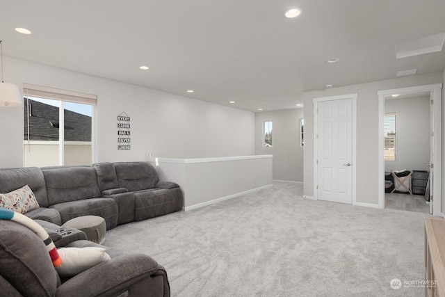 view of carpeted living room