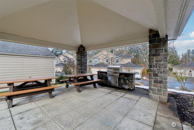 view of patio / terrace with area for grilling