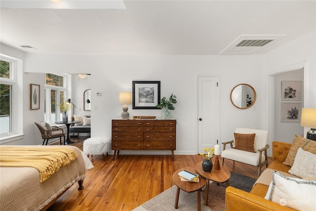 bedroom featuring light hardwood / wood-style flooring