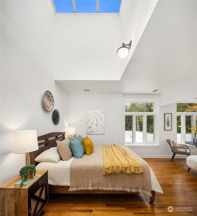 bedroom featuring wood-type flooring