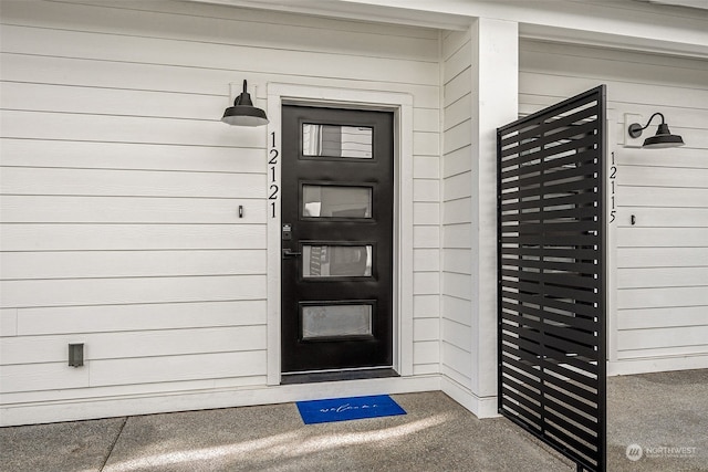 view of doorway to property