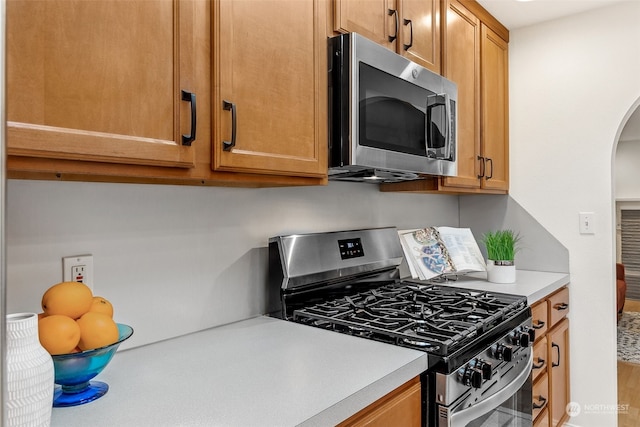 kitchen with appliances with stainless steel finishes