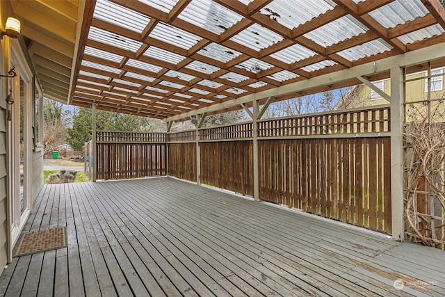 wooden deck with a pergola