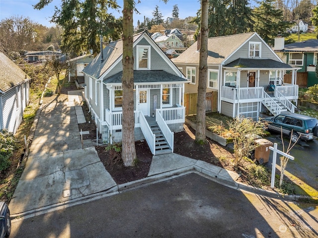 view of front of home with covered porch