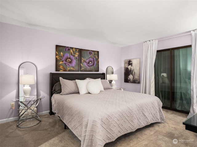 view of carpeted bedroom