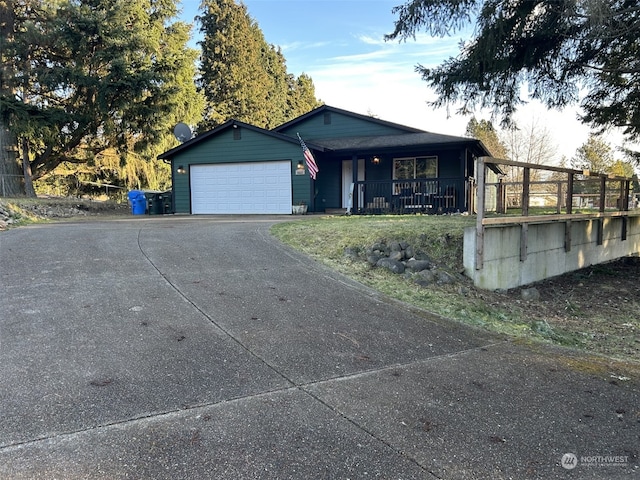 ranch-style home with a garage