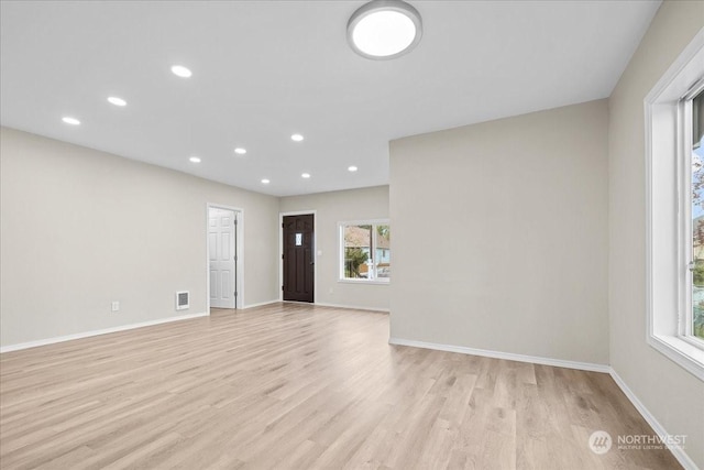 interior space featuring light hardwood / wood-style floors