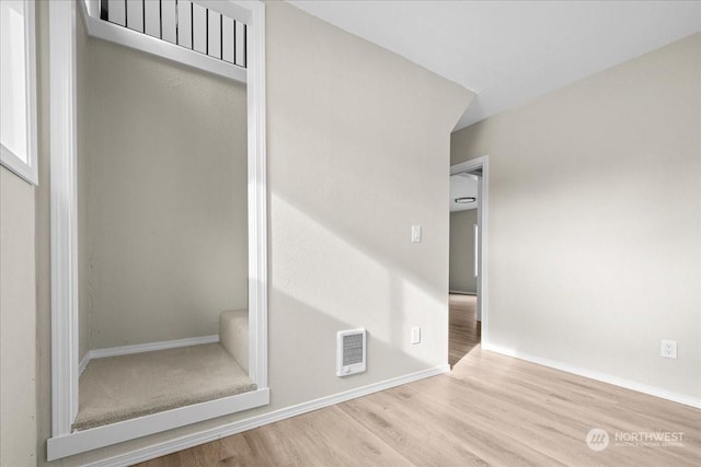 interior space with light hardwood / wood-style floors