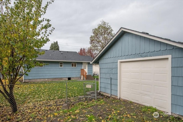 view of home's exterior featuring a garage