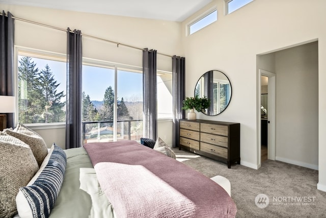 view of carpeted bedroom