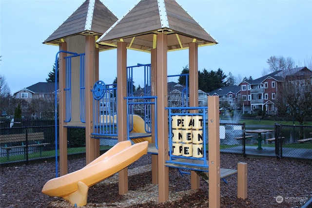 view of jungle gym