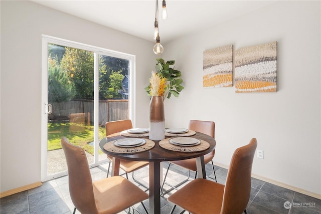 view of dining area