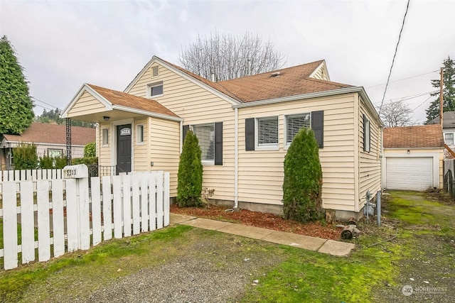 view of bungalow-style home