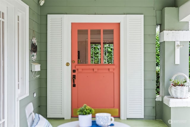 view of doorway to property