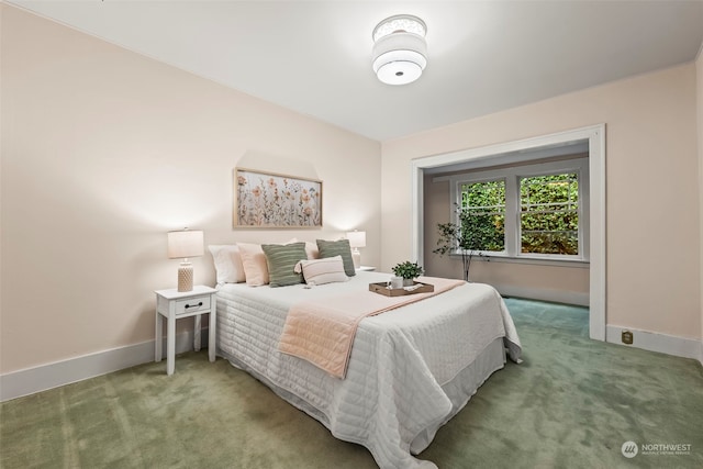 bedroom with carpet floors