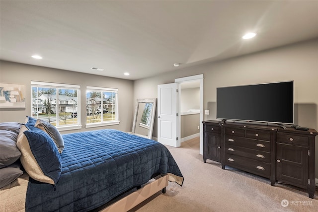 view of carpeted bedroom