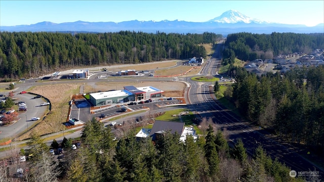 bird's eye view featuring a mountain view