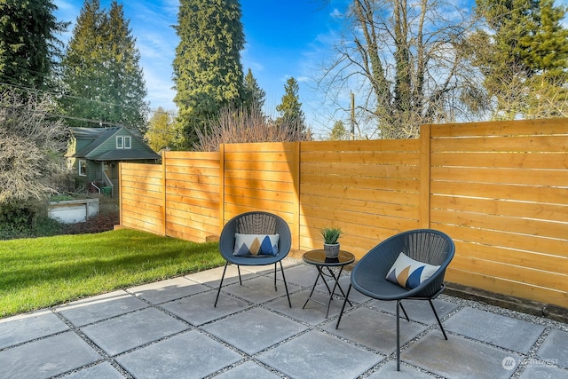 view of patio / terrace with fence