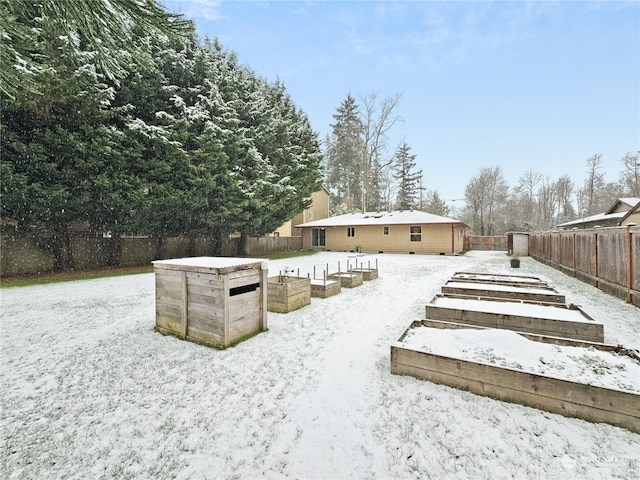 view of snowy yard