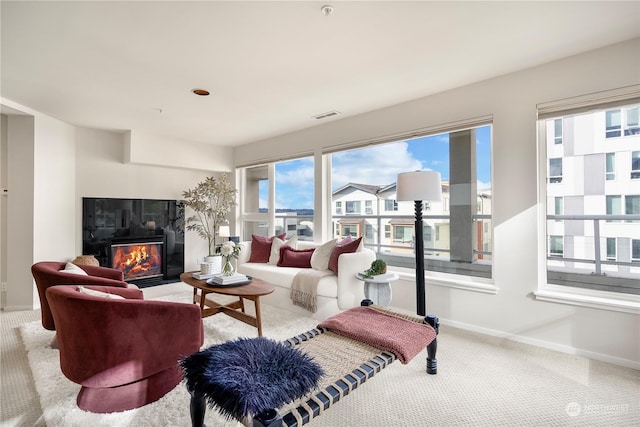 view of carpeted living room