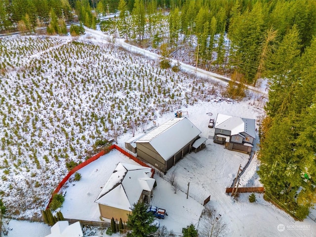 view of snowy aerial view