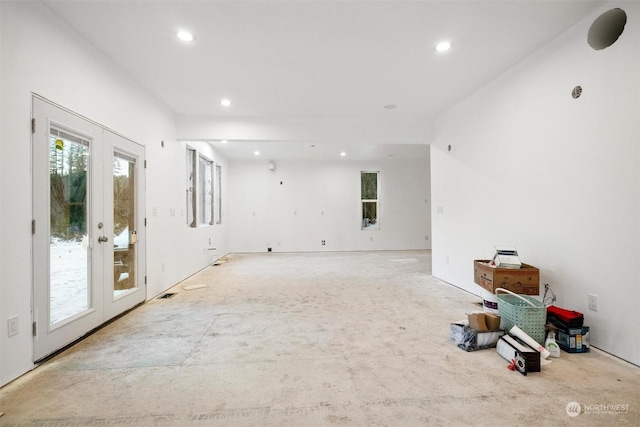 empty room with french doors