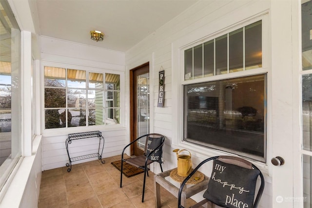 view of sunroom