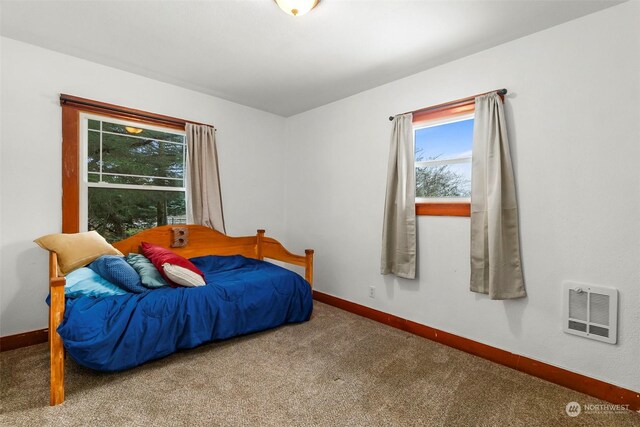 view of carpeted bedroom