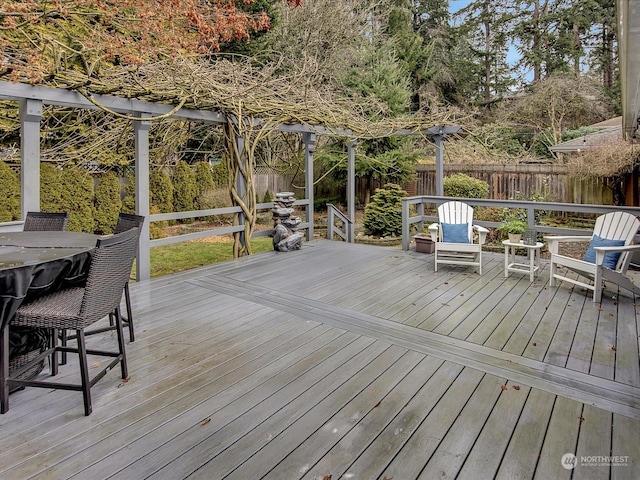 view of wooden terrace