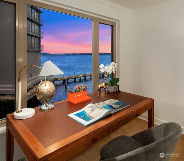 1600 43rd Ave E Unit 204, Seattle, WA 98112 - office space with ornamental molding and a water view