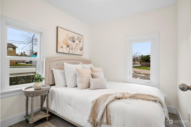 bedroom featuring hardwood / wood-style floors