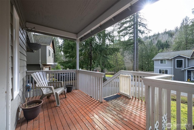 view of wooden deck