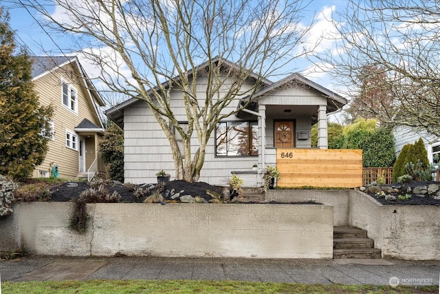 view of bungalow