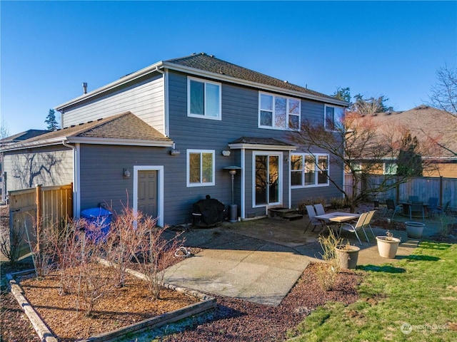 rear view of house with a patio area