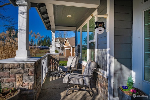 view of patio / terrace featuring covered porch