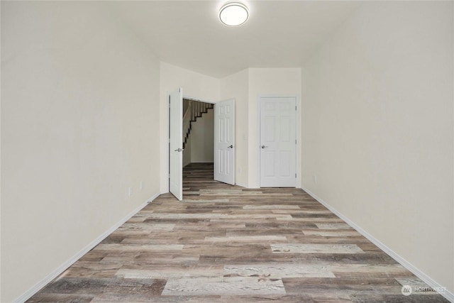 empty room featuring light hardwood / wood-style floors