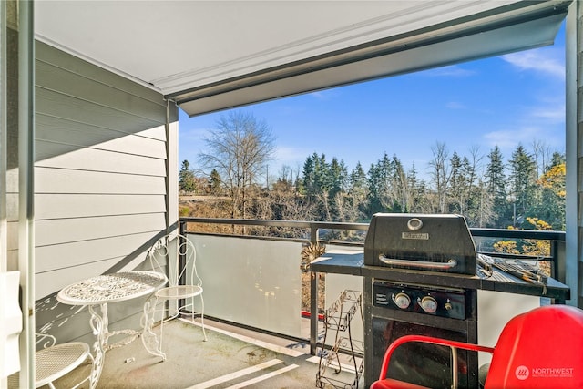 view of patio with a balcony