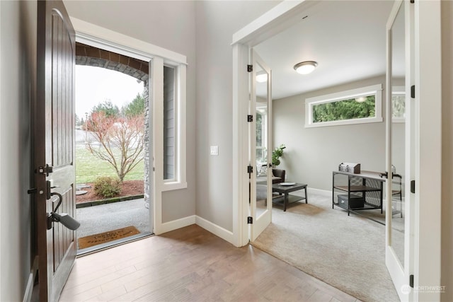 entrance foyer featuring hardwood / wood-style flooring