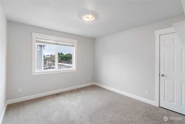 view of carpeted empty room