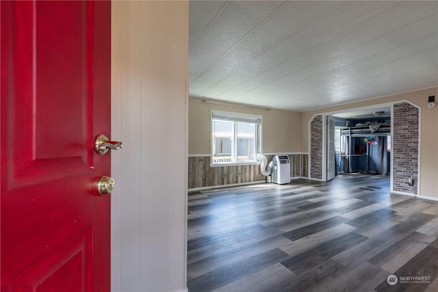 foyer entrance featuring hardwood / wood-style flooring